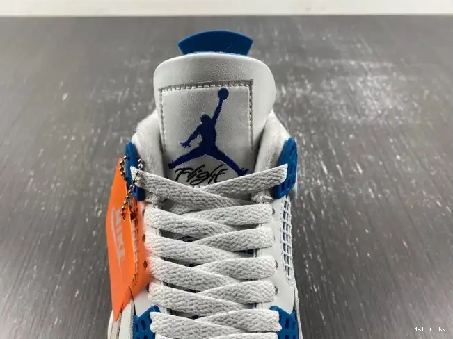 1st Kicks Shoes 4 FV5029-141 Air Military Jordan Blue 0505